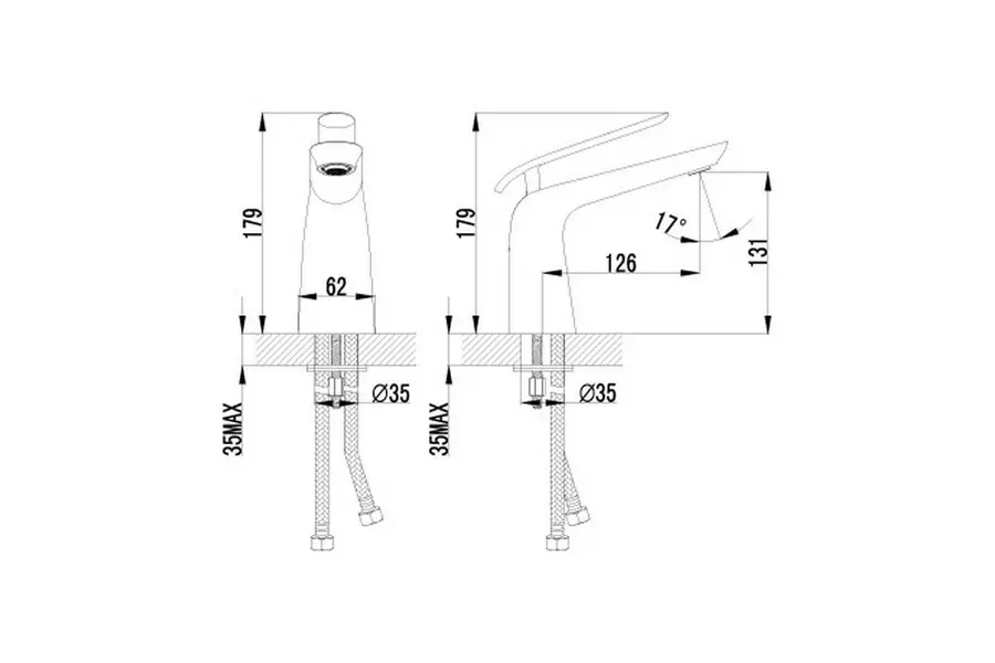 Смеситель для раковины Lemark Melange Хром / Белый LM4906CW Смеситель для раковины Lemark Melange Хром / Белый LM4906CW — изображение 2