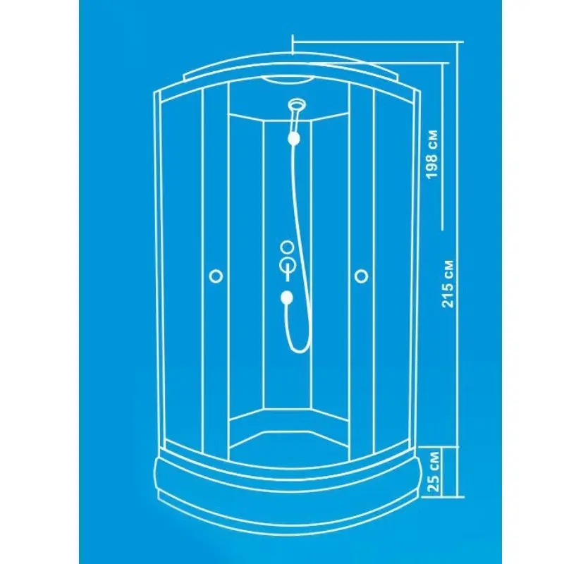 Душевая кабина Водный мир 90х90 ,Хром / Матовое, Низкий поддон Душевая кабина Водный мир 90х90 ,Хром / Матовое, Низкий поддон — изображение 2