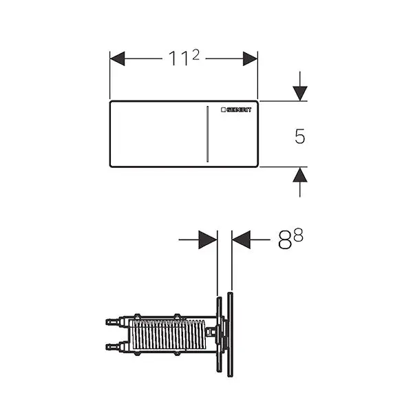Смывная клавиша Geberit Omega 70 Белое стекло Смывная клавиша Geberit Omega 70 Белое стекло — изображение 2