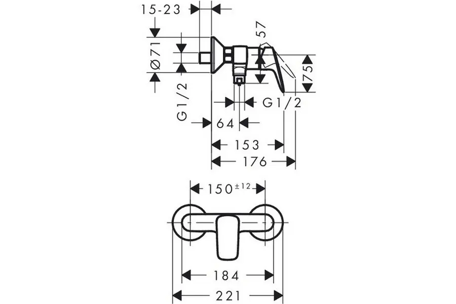 Смеситель для душа Hansgrohe Logis 71600000 Смеситель для душа Hansgrohe Logis 71600000 — изображение 2