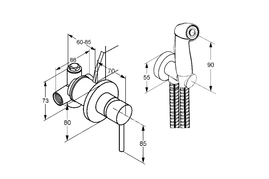 Душ гигиенический Kludi Bozz Хром 389990576 Душ гигиенический Kludi Bozz Хром 389990576 — изображение 2