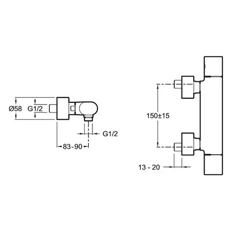 Смеситель для душа Jacob Delafon Talan с термостатом E10091RU-CP Смеситель для душа Jacob Delafon Talan с термостатом E10091RU-CP — изображение 2