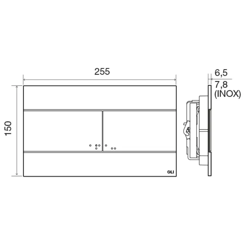 Клавиша смыва Oli Slim Oliveira Белый матовый 659041 Клавиша смыва Oli Slim Oliveira Белый матовый 659041 — изображение 2