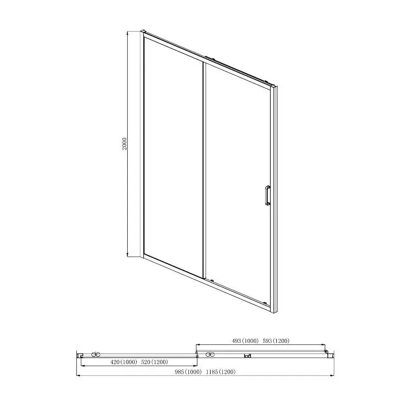 Душевая дверь Aquatek Ari 120 Черный / Прозрачное AQ ARI RA 12020BL Душевая дверь Aquatek Ari 120 Черный / Прозрачное AQ ARI RA 12020BL — изображение 2