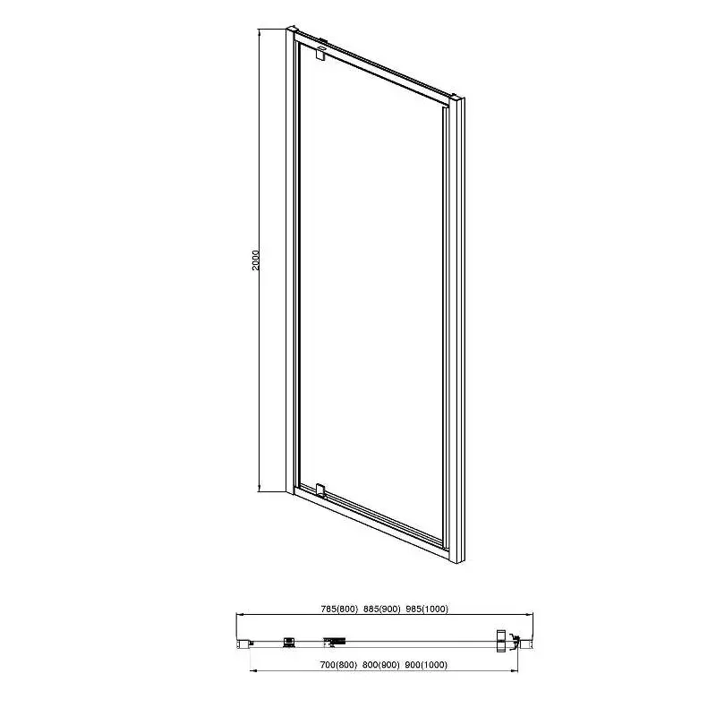 Душевая стенка Aquatek Ari 90 Черный / Прозрачное AQ ARI WA 09020BL Душевая стенка Aquatek Ari 90 Черный / Прозрачное AQ ARI WA 09020BL — изображение 2
