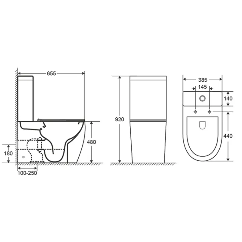Унитаз-компакт Azario Mirada Белый AZ-1289A-G Унитаз-компакт Azario Mirada Белый AZ-1289A-G — изображение 3