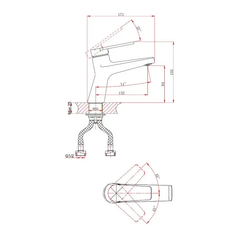 Смеситель для раковины D&K Bayern.Furth Хром глянцевый DA1522101 Смеситель для раковины D&K Bayern.Furth Хром глянцевый DA1522101 — изображение 3