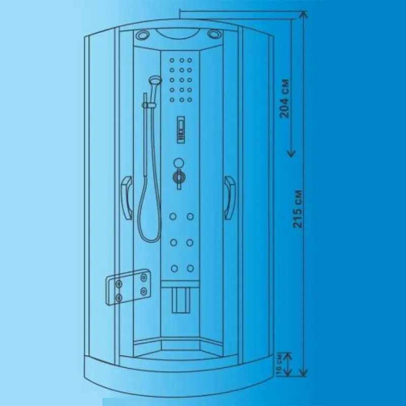 Душевая кабина Водный мир 100х100 Хром / Матовое низкий поддон ВМ-8315 100Б Душевая кабина Водный мир 100х100 Хром / Матовое низкий поддон ВМ-8315 100Б — изображение 4