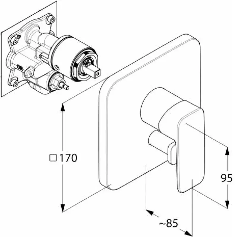 Душевая встройка Kludi Pure Style Хром глянцевый 406300575 Душевая встройка Kludi Pure Style Хром глянцевый 406300575 — изображение 4