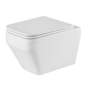 Унитаз подвесной Grossman Tornado с крышкой-сиденье Белый глянцевый GR-4410SQ Унитаз подвесной Grossman Tornado с крышкой-сиденье Белый глянцевый GR-4410SQ