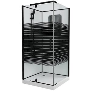 Душевая кабина Grossman Classic 90х90 Черный / С узором GR271QL