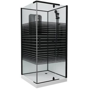 Душевая кабина Grossman Classic 90х90 Черный / С узором GR271QR