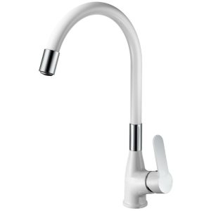 Смеситель для кухни Haiba HB557-8 Белый глянцевый HB73557-8