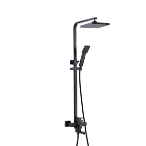 Душевая система Ledeme с изливом Черный матовый L72433B