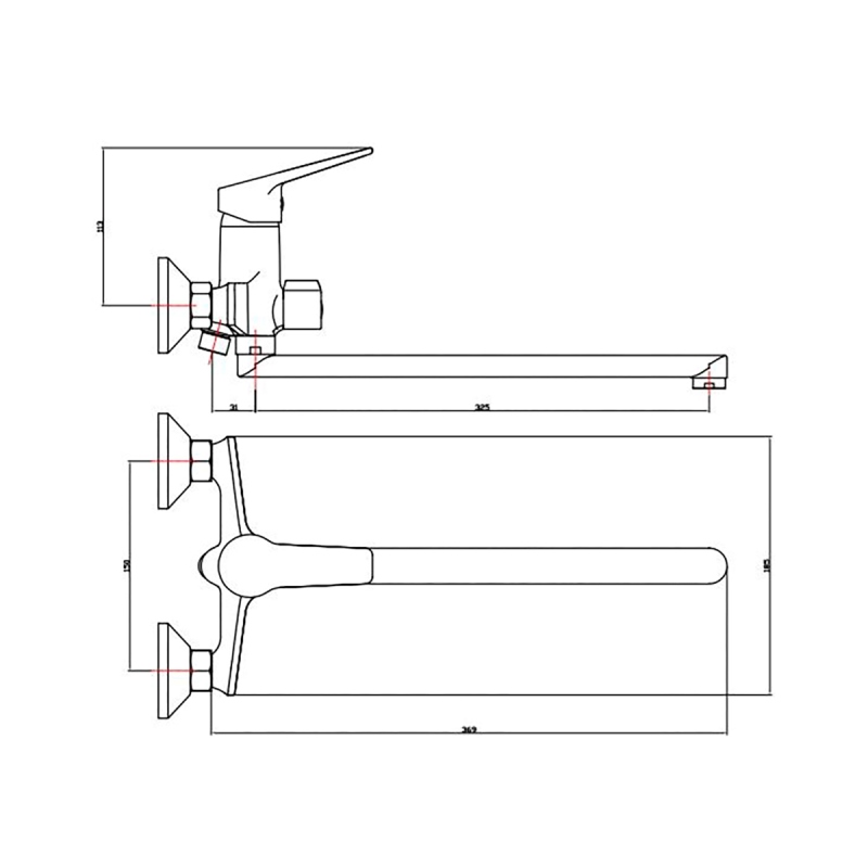 Смеситель для ванны Esko Murano Хром глянцевый MR 31 Смеситель для ванны Esko Murano Хром глянцевый MR 31 — изображение 2