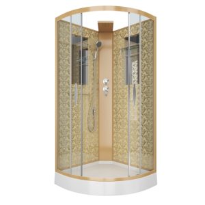 Душевая кабина Niagara Luxe 90х90 Золото / Прозрачное NG-7715GBK