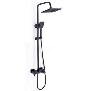 Душевая система Fmark S60 с изливом Черный матовый S-602042H