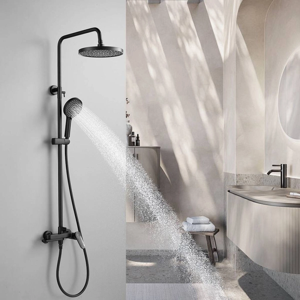 Душевая система Shevanik S43 с изливом Черный матовый S4336H Душевая система Shevanik S43 с изливом Черный матовый S4336H — изображение 3