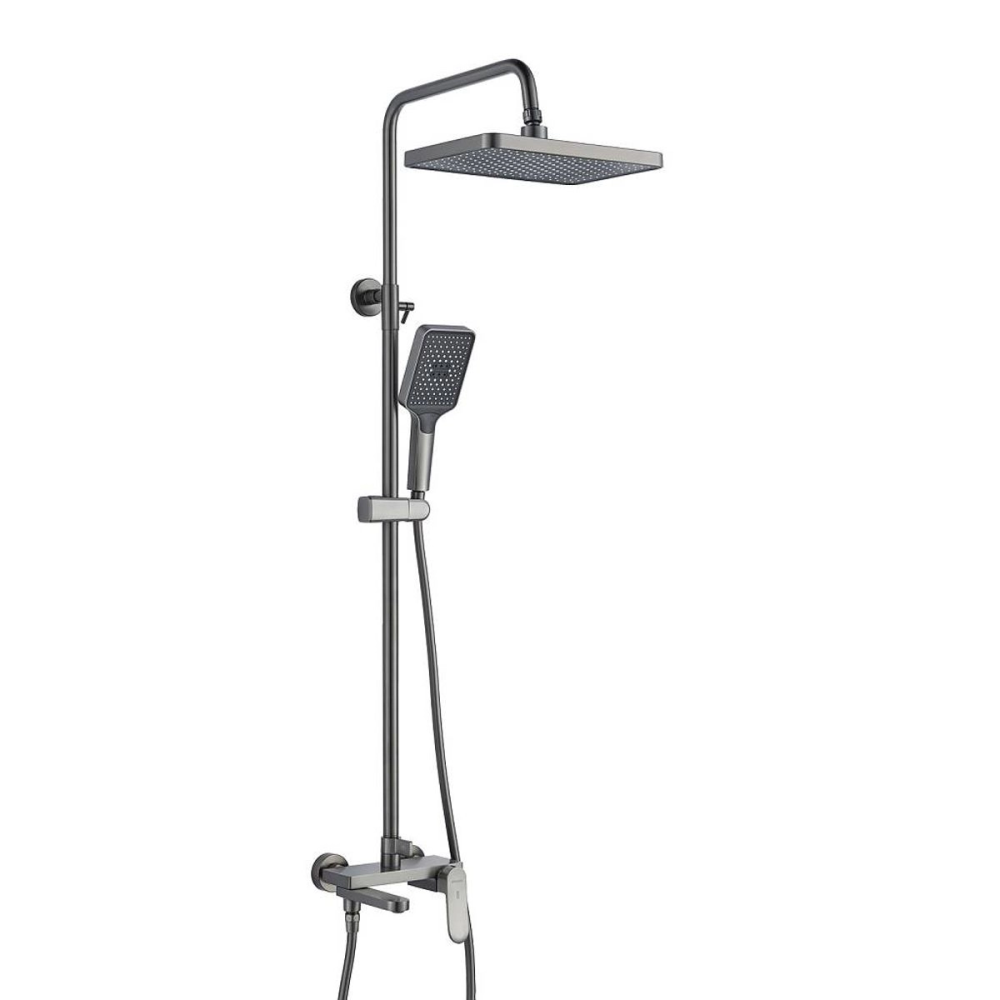 Душевая система Shevanik S45 с изливом Оружейная сталь S4536T Душевая система Shevanik S45 с изливом Оружейная сталь S4536T