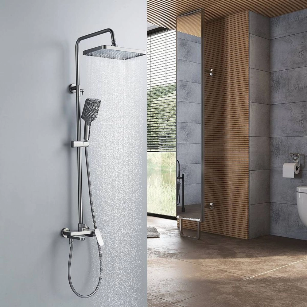 Душевая система Shevanik S45 с изливом Оружейная сталь S4536T Душевая система Shevanik S45 с изливом Оружейная сталь S4536T — изображение 2