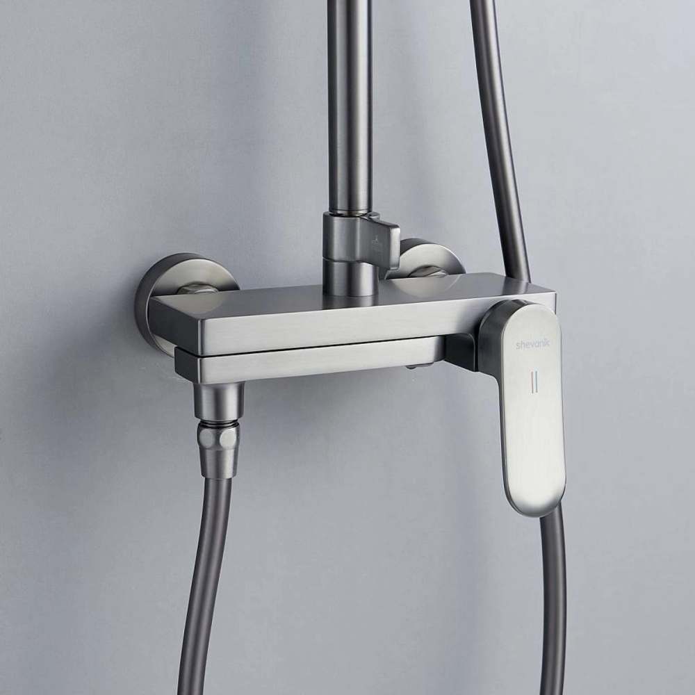 Душевая система Shevanik S45 с изливом Оружейная сталь S4536T Душевая система Shevanik S45 с изливом Оружейная сталь S4536T — изображение 3