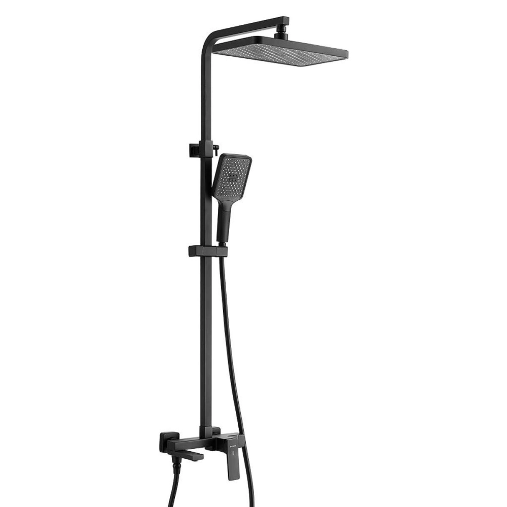 Душевая система Shevanik S46 с изливом Черный матовый S4636H Душевая система Shevanik S46 с изливом Черный матовый S4636H