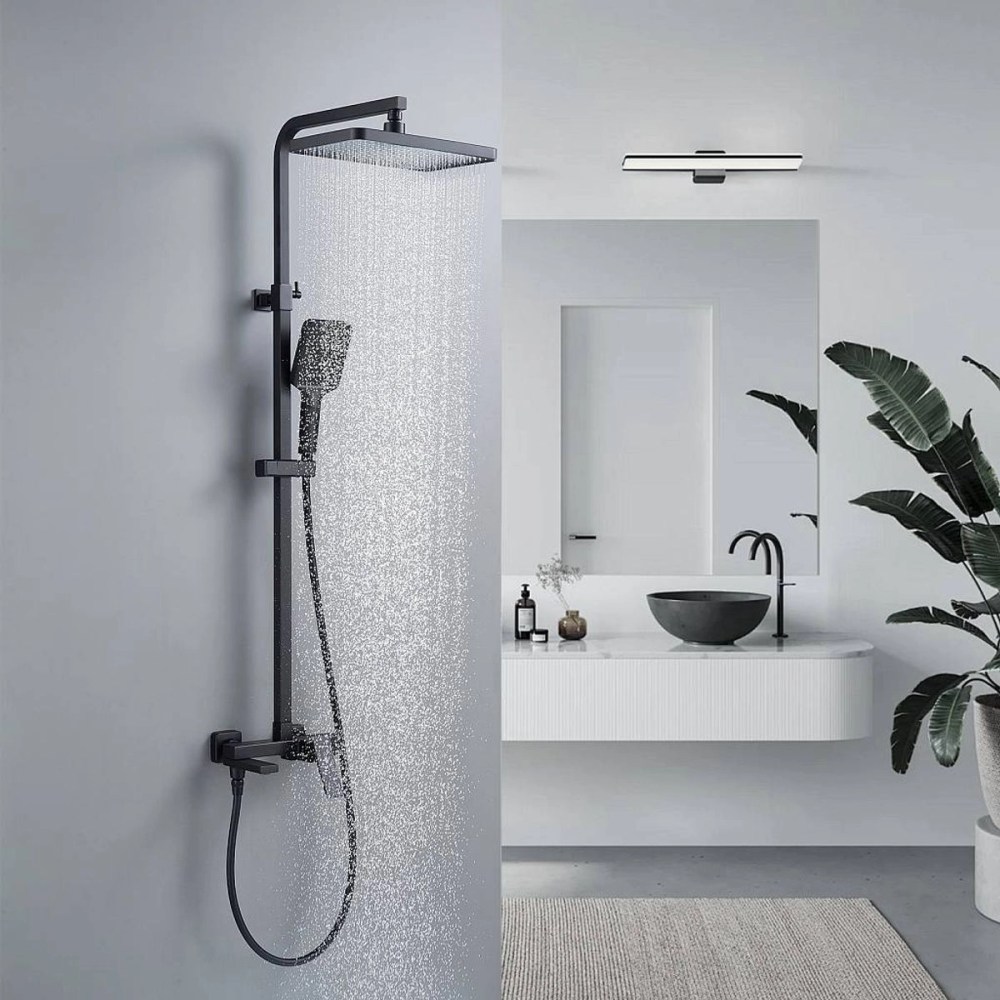 Душевая система Shevanik S46 с изливом Черный матовый S4636H Душевая система Shevanik S46 с изливом Черный матовый S4636H — изображение 2