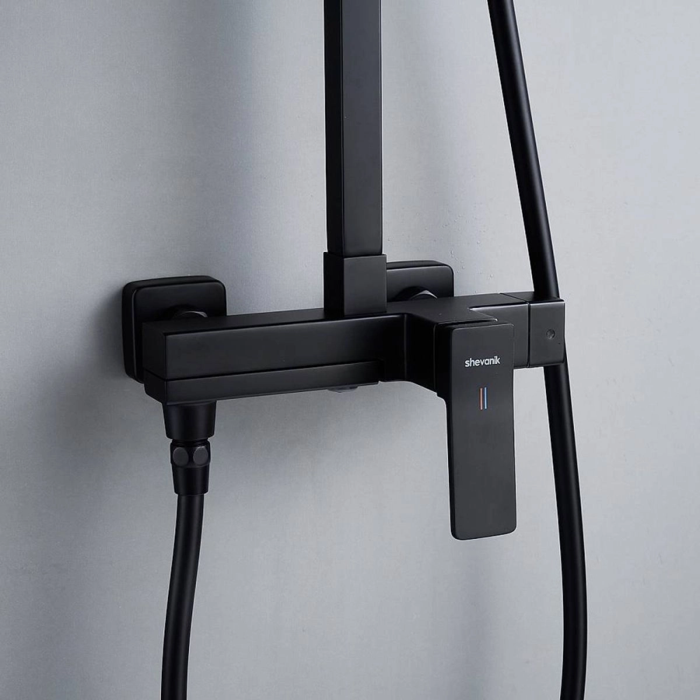 Душевая система Shevanik S46 с изливом Черный матовый S4636H Душевая система Shevanik S46 с изливом Черный матовый S4636H — изображение 3