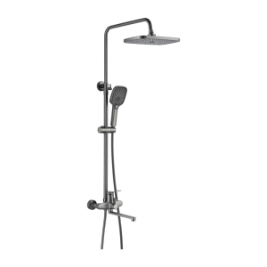 Душевая система Shevanik S62 с изливом Оружейная сталь S6236T