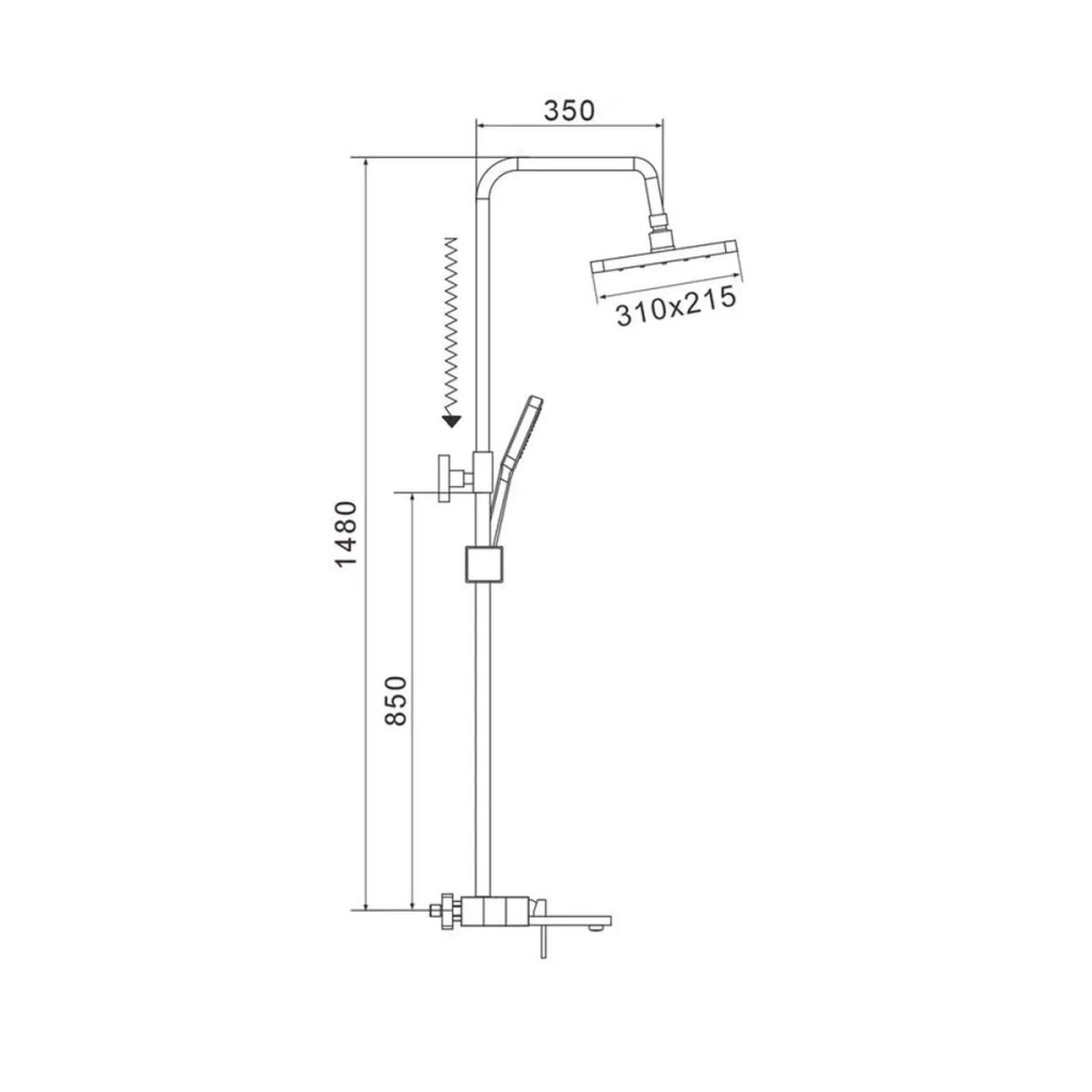 Душевая система Shevanik S68 с изливом Хром глянцевый S6836 Душевая система Shevanik S68 с изливом Хром глянцевый S6836 — изображение 5