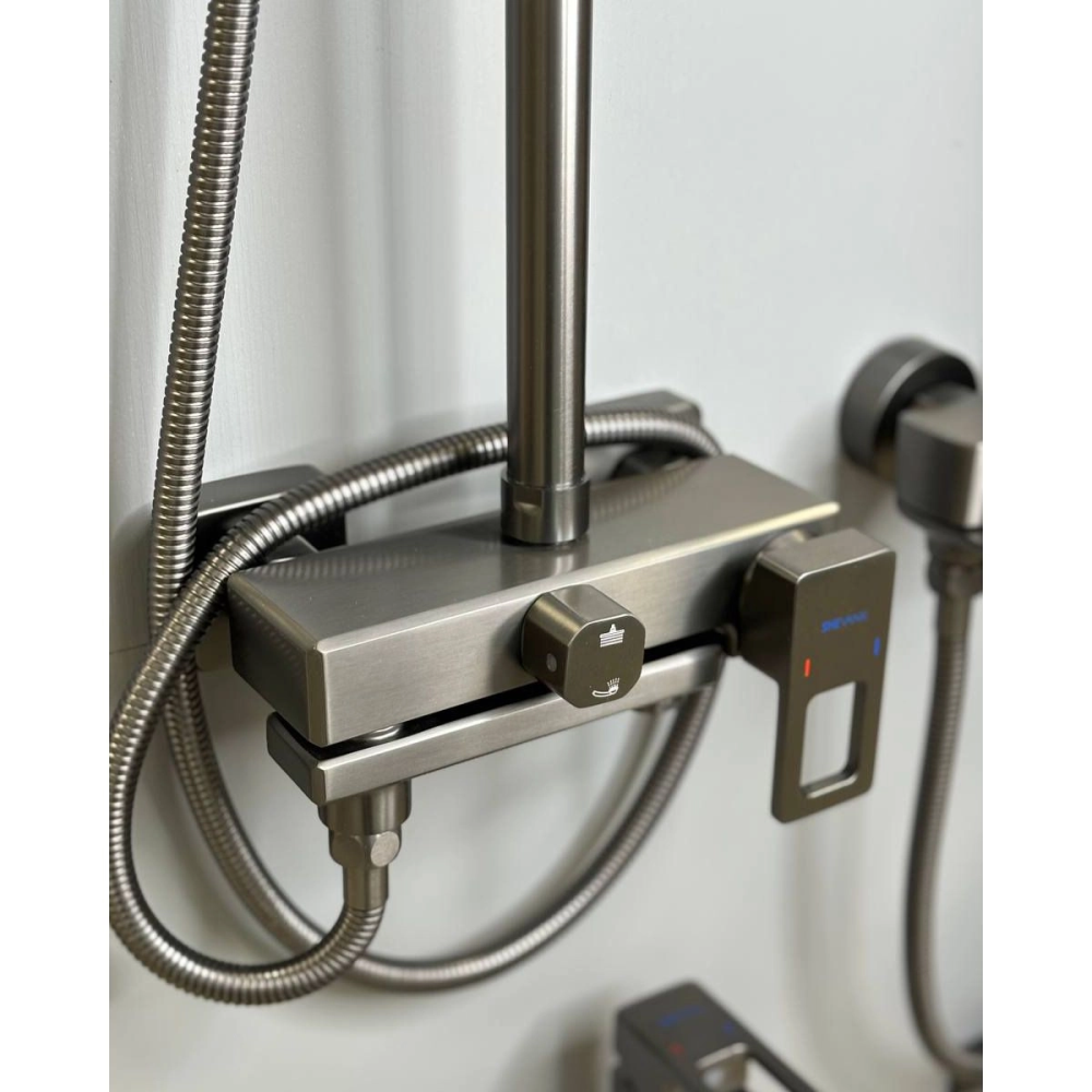 Душевая система Shevanik S82 с изливом Оружейная сталь S8236T Душевая система Shevanik S82 с изливом Оружейная сталь S8236T — изображение 2