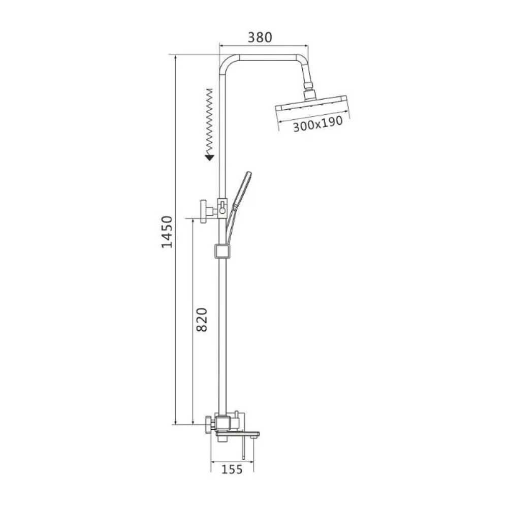 Душевая система Shevanik S85 с изливом Хром глянцевый S8536 Душевая система Shevanik S85 с изливом Хром глянцевый S8536 — изображение 5