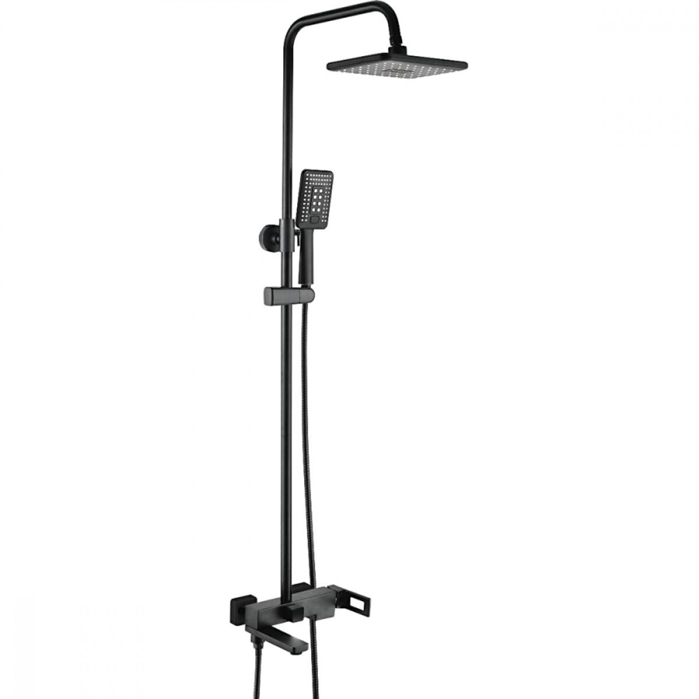 Душевая система Shevanik S90 с изливом Черный матовый S9036H Душевая система Shevanik S90 с изливом Черный матовый S9036H