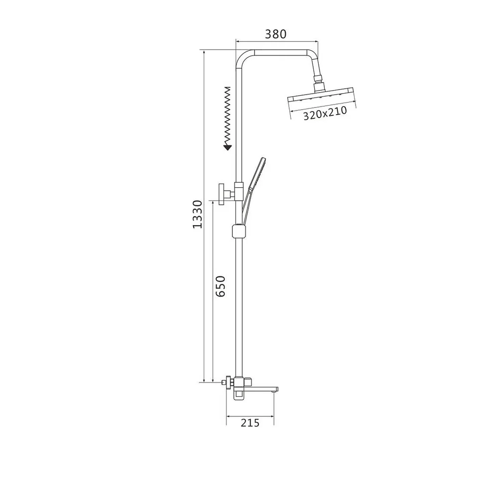 Душевая система Shevanik с изливом Хром глянцевый S9936 Душевая система Shevanik с изливом Хром глянцевый S9936 — изображение 6
