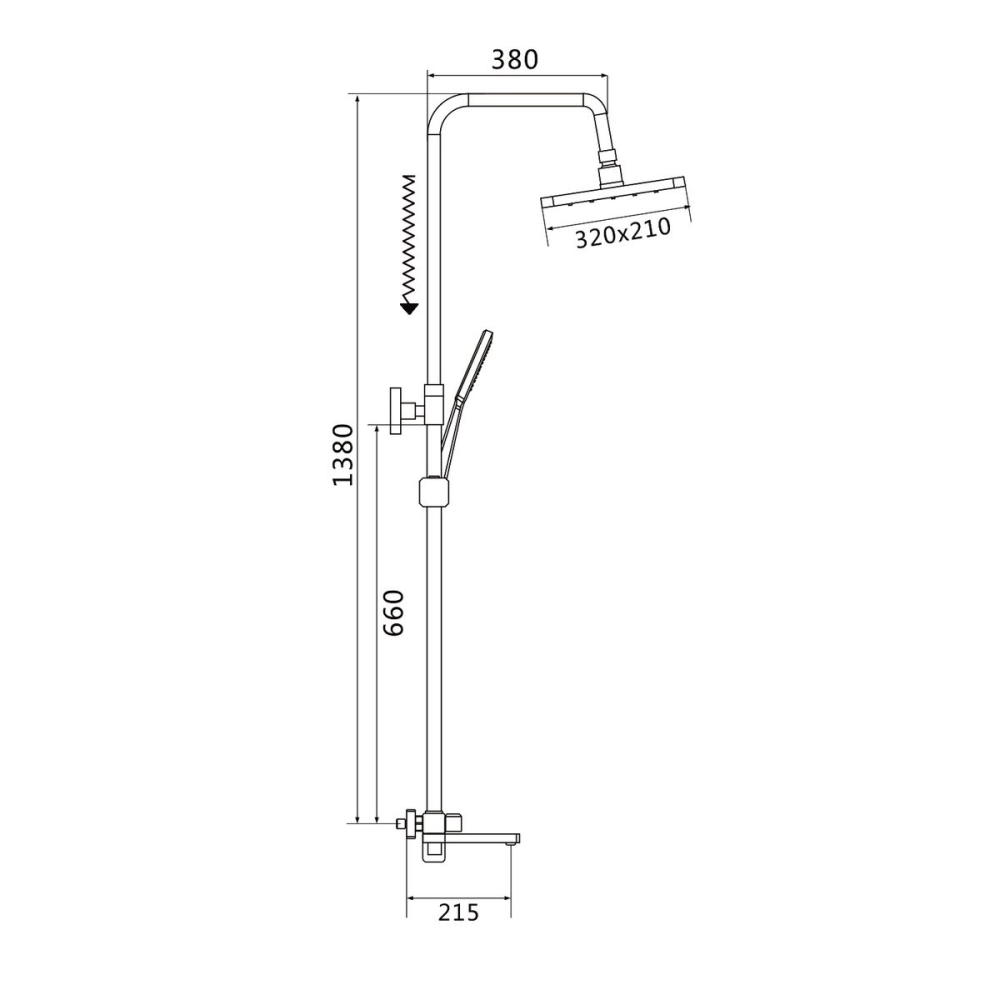 Душевая система Shevanik S99 с изливом Золото матовое S9936G Душевая система Shevanik S99 с изливом Золото матовое S9936G — изображение 7