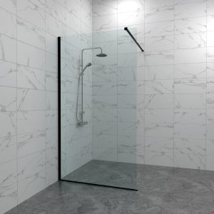 Душевая перегородка Triton Плано 100 Черный / Прозрачное Щ0000072404