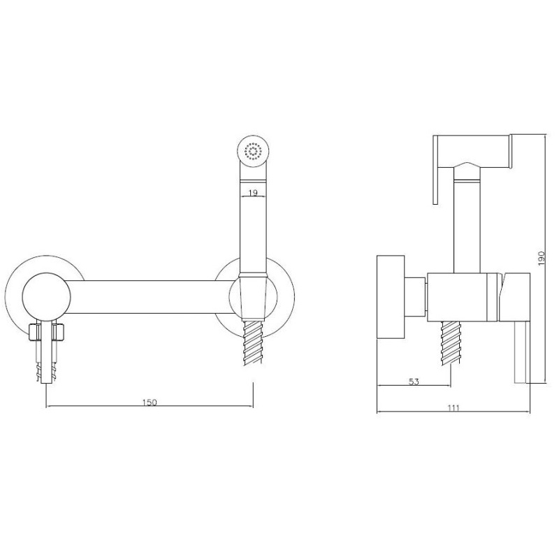 Душ гигиенический Esko SMH Хром глянцевый SMH02 Душ гигиенический Esko SMH Хром глянцевый SMH02 — изображение 2