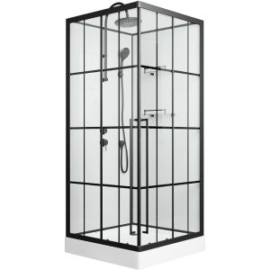 Душевая кабина Niagara Standart 100х100 левая Черный / Прозрачное ST100/15QL/KL/BKT