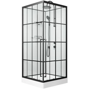 Душевая кабина Niagara Standart 100х100 правая Черный / Прозрачное ST100/15QR/KL/BKT