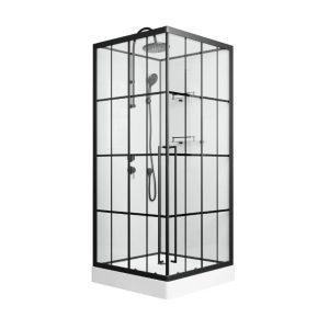 Душевая кабина Niagara Standart 90х90 левая Черный / Прозрачное ST90/15QL/KL/BKT
