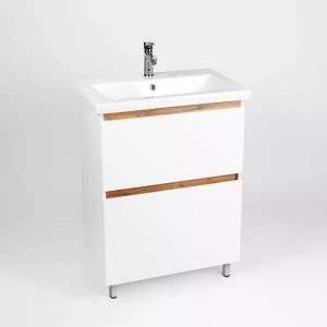 Тумба напольная Viant Мальта 60 с раковиной Como Белый / Дуб Вотан VMAL60CO-T2Y Тумба напольная Viant Мальта 60 с раковиной Como Белый / Дуб Вотан VMAL60CO-T2Y