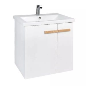 Тумба подвесная Viant Мюнхен 60 с раковиной Como Белый VMUN60COBEL-T2STP