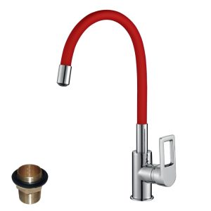 Смеситель для кухни Rossinka Z35 Красный / Хром Z35-35U-Red