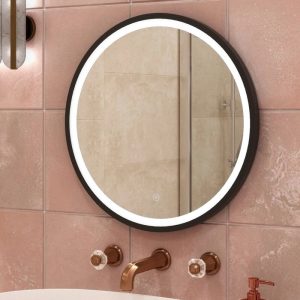 Зеркало Агата Style Black 80 с сенсором с нейтральной подсветкой Черный ЗЛП1205