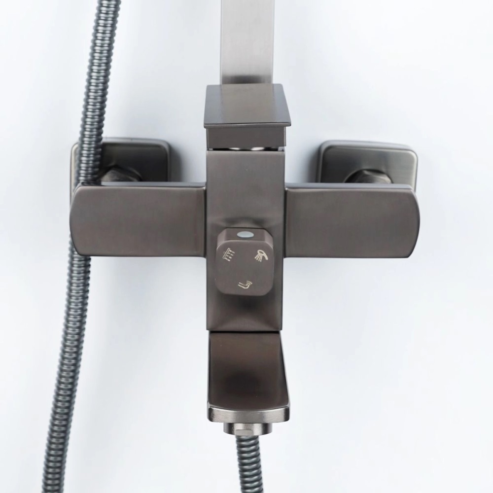 Душевая система Wasser Zimmer ZM-7722 с изливом Графит ZM-7722-18Q Душевая система Wasser Zimmer ZM-7722 с изливом Графит ZM-7722-18Q — изображение 2